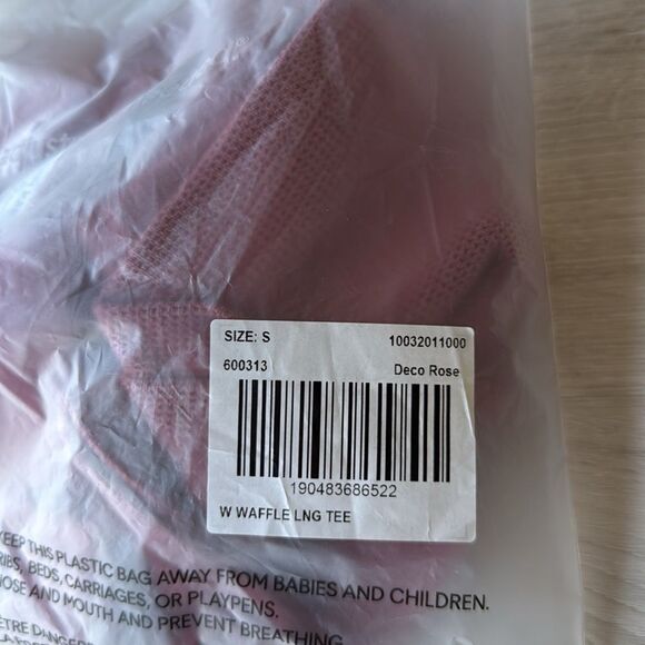 TOMMY JOHN Womens Waffle Knit Short Sleeve Tee Deco Rose Size SP NWT in pkg - Picture 5 of 5